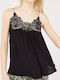 See U Soon Women's Lingerie Top with Lace Black