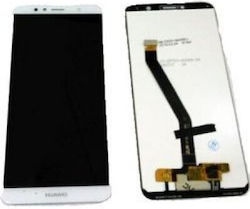 Screen Lcd Ips with Touch Mechanism and Frame for Huawei Y6 Prime 2018, Y6 2018 (White)