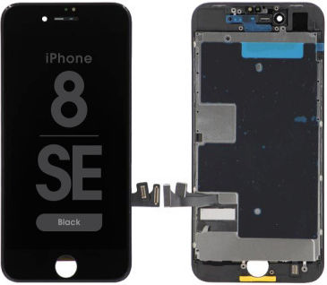 Екран със Сензорен Механизъм за iPhone 8, SE 2020, SE 2022 (Черен)