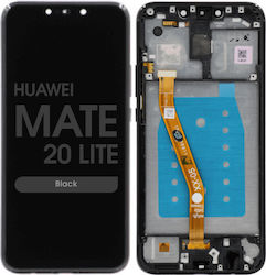 Οθόνη mit Touchscreen und Rahmen für Huawei P20 Lite (Schwarz)
