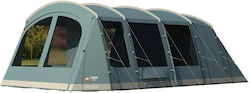 Vango Campingzelt Tunnel Grün mit Doppelplane 4 Jahreszeiten für 6 Personen 700x380x210cm.