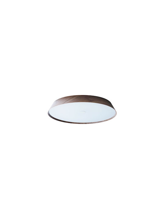 VK Lighting Πλαφονιέρα Οροφής 42εκ. Καφέ με Ενσωματωμένο LED