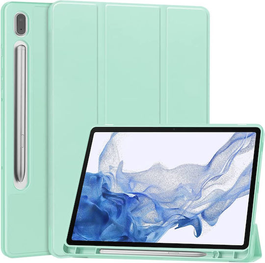 Techsuit Durable Green Flip Cover (Galaxy Tab S6 Lite 10.4)
