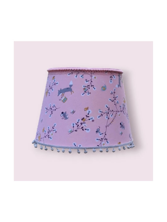 Oxygen Kids Single Ceiling Light E27 Pink Foxes And Owls Pink 35x25cm