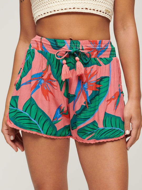 Superdry Ovin Beach Short Femei Pantaloni scurți Roz