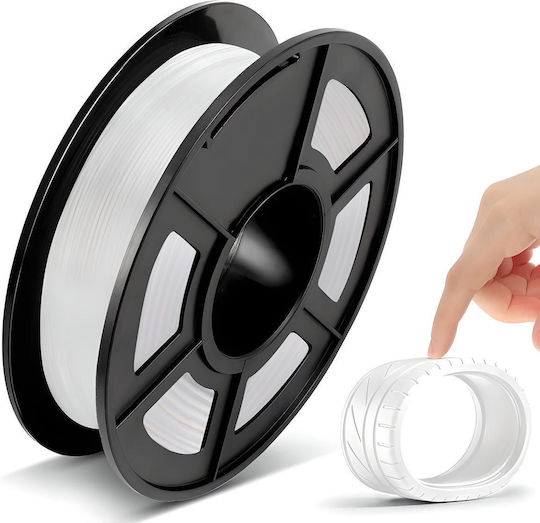 PLA 3D Printer Filament 1.75mm Λευκό 0.2kg
