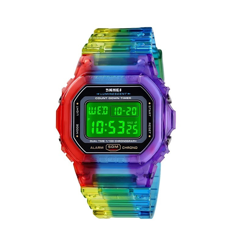 Skmei 1622 Digital Women's Watch Chronograph with Rubber Strap