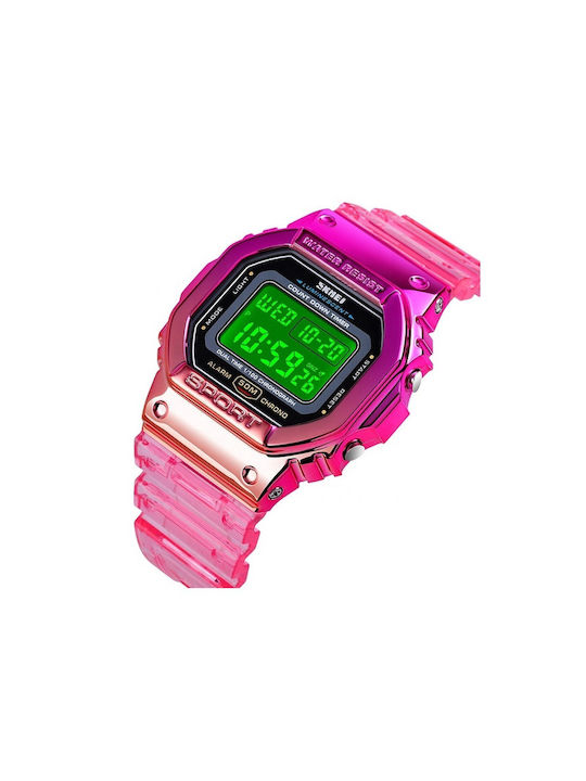 Skmei 1622 Digital Watch with Pink Rubber Strap 216221_pink2