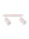 TK Lighting Doppel Spot mit Fassung GU10 in Rosa Farbe