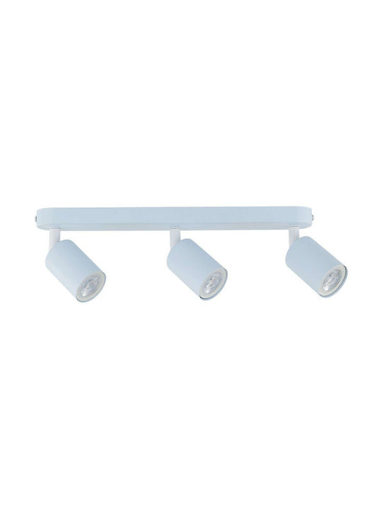 TK Lighting Τριπλό Σποτ με Ντουί GU10 σε Μπλε Χρώμα