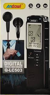 Andowl Qlc503 Digital Portable Recorder Battery with Recording Duration 8 Hours