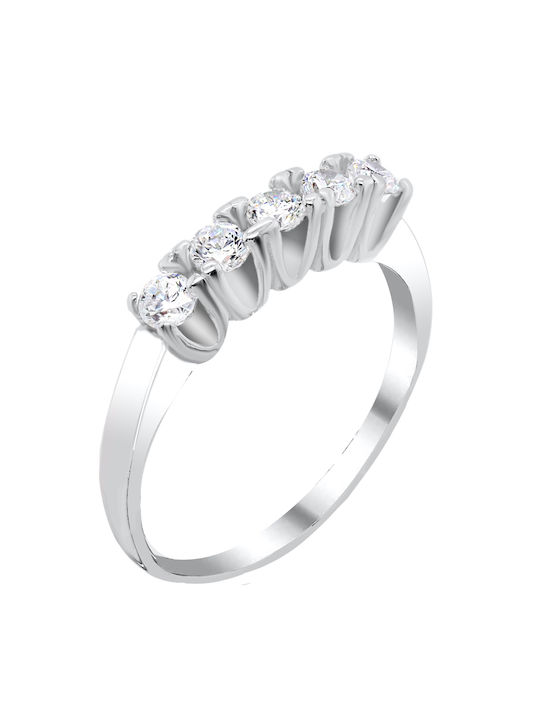 Women's Silver Ring with Zircon