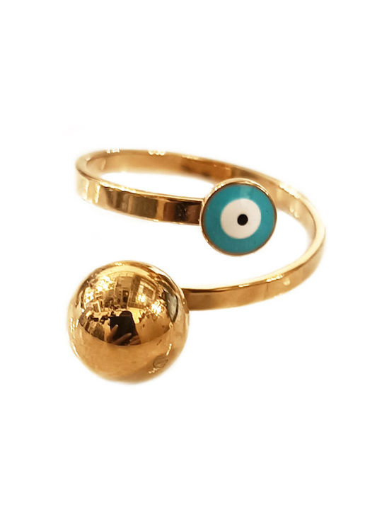 Women's Gold Round Eye Ring Baria