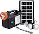 Gd Times Gd-102 Слънчев комплект за осветление с 3 крушки, високоговорител, Bt радио 80w Xl