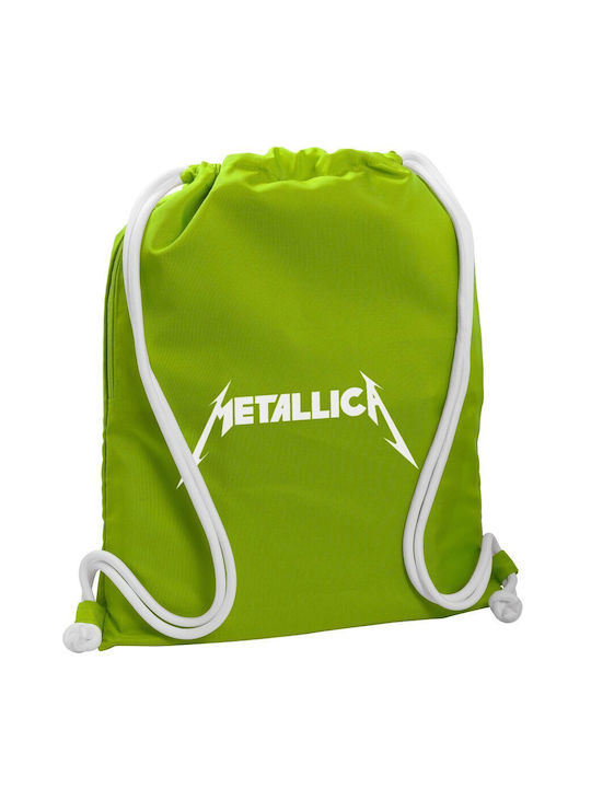 Koupakoupa Metallica Logo Παιδική Τσάντα Πλάτης Πράσινη 48x40εκ.