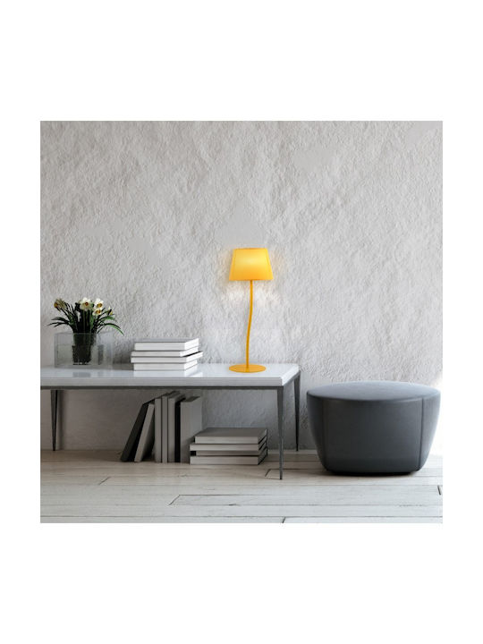 TK Lighting Fabric Table Lamp for Socket E27 with Yellow Shade and Base