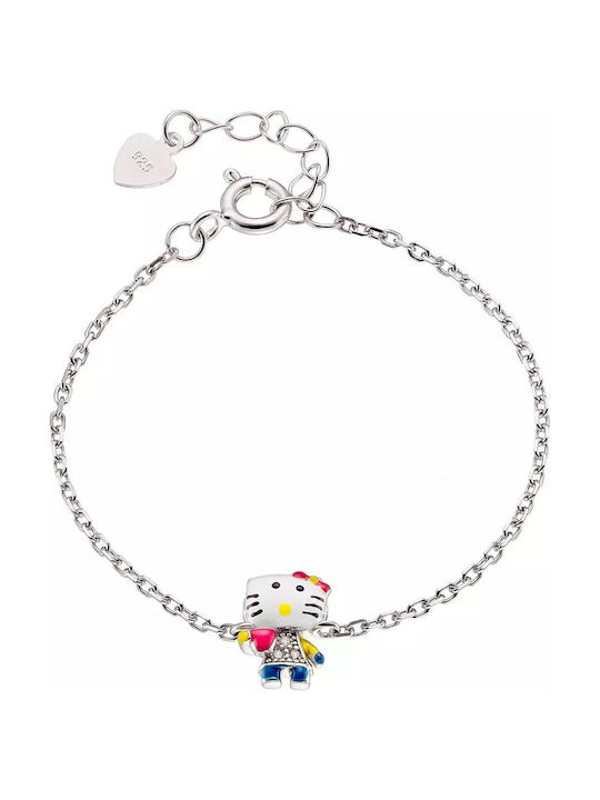 Oxzen versilbertes Hello Kitty Kinderarmband