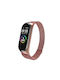 Metallic Curea Oțel inoxidabil Roz (Mi Smart Band 5/Mi Smart Band 6Huawei Band 4)