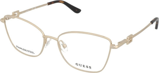 Guess Feminin Metalic Rame ochelari Ochi de pisică Auriu GU2974 032