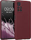 Silky Soft Umschlag Rückseite Silikon Burgundisch (Poco M4 Pro)