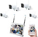 Surveillance System 4 Cameras Wireless Cameras IP with Recorder NVR & Monitor