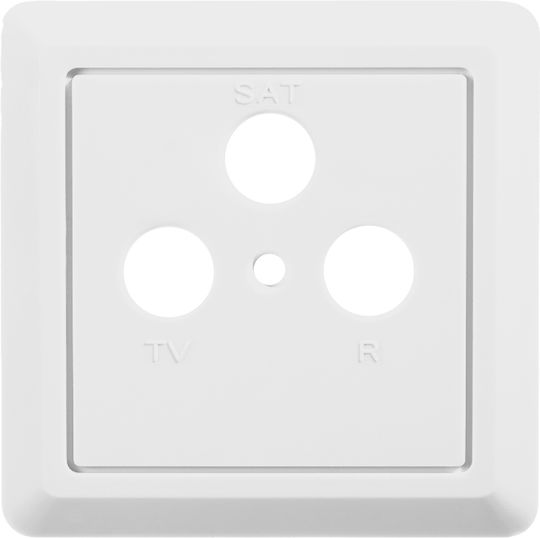 TV-Antenna Socket Front in White Color 26-04-0053