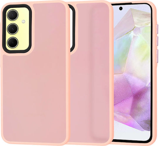 Techsuit Halofrost Задна корица Силикон с Каишка Розов (Galaxy A35)