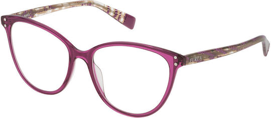 Police Plastic Eyeglass Frame Butterfly Blue VPLD13 9PPC