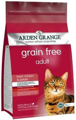 Arden Grange Grain Free Adult Trockenfutter ohne Getreide für erwachsene Katzen mit Huhn 0.4kg