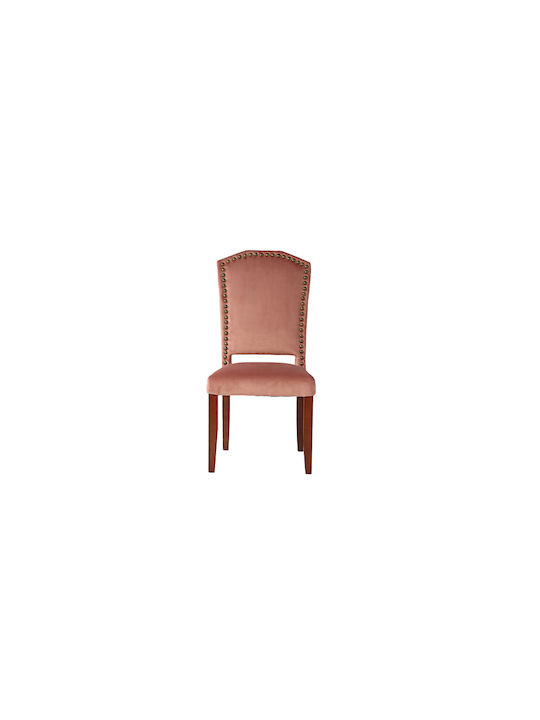 Dining Room Velvet Chair Orange 52x64x105cm