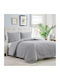 My Home Luxury Set Coverlet Queen Size GREY OPEN 220x240cm 3pcs