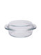 Alpina Appliances Γάστρα Οβάλ Γυάλινη με Γυάλινο Καπάκι 25.3x20.4cm 1.8lt