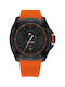 Tommy Hilfiger Sport Watch Battery with Orange Rubber Strap