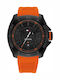 Tommy Hilfiger Sport Men's Watch 46mm Battery with Orange Rubber Strap