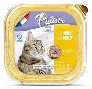 Plaisir Wet Food for Adult Cats in Trays with Turkey 100gr