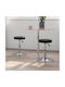 Stool For Kitchen with Adjustable Height Black 2pcs 31x31x39-53cm