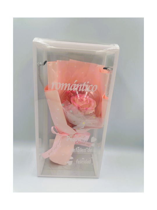 Bouquet of Artificial Flowers Rose Pink in Box ...