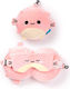 Puckator Travel Set Pillow and Mask for Kids Pink