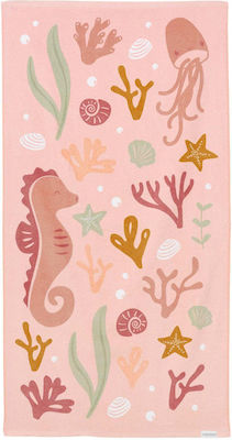 Little Dutch Kids Beach Towel Pink 120x60cm