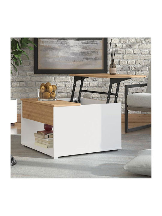 Square Central Coffee Table Taranto Wooden with...
