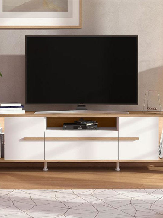 TV Stand Orleans White-White High Gloss M189xD40xH52cm
