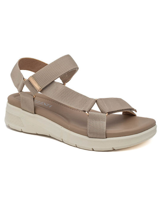 Voi & Noi Women's Platform Shoes Beige