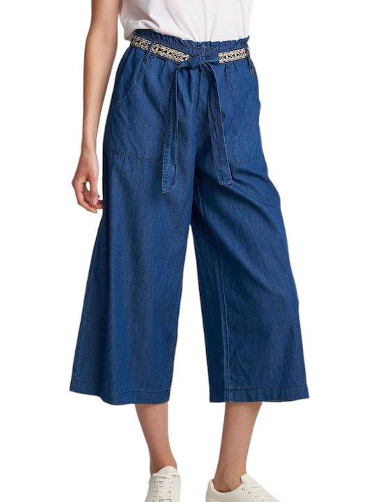 Attrattivo Women's Cotton Trousers Blue