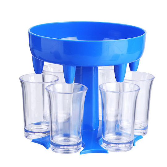 Pahare dozatoare de alcool Zola din plastic 13x11 cm albastru