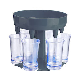 Алкохолен дозатор за чаши Zola Plastic 13x11 см сив