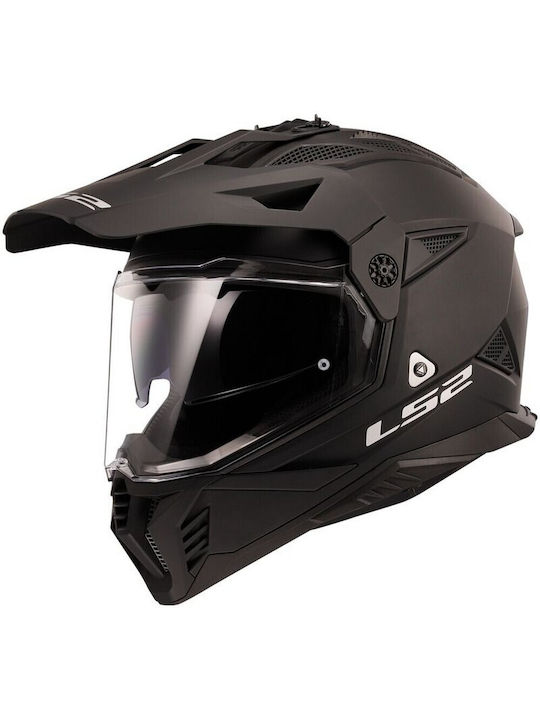 LS2 Pioneer II Solid Matt Schwarz Motorradhelm ...