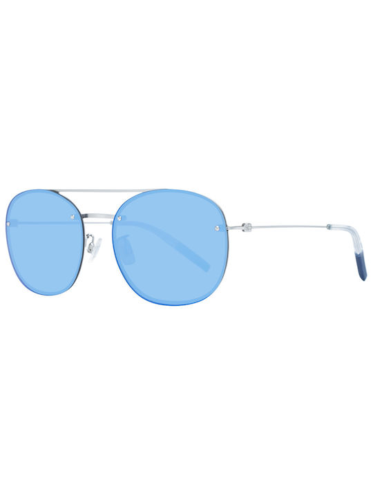 Tommy Hilfiger Sunglasses with Silver Metal Frame and Blue Lens 716736363-875