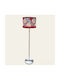 Oxygen Deep Red Flowers Φωτιστικό Δαπέδου Υ165xΜ35εκ. με Ντουί για Λαμπτήρα E27 Κόκκινο