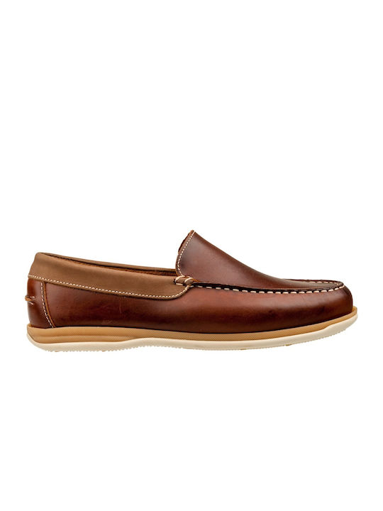 Ace Δερμάτινα Ανδρικά Loafers σε Καφέ Χρώμα