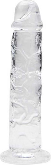 Loving Joy Realistic Dildo with Balls and Suction Cup Transparent 18cm